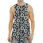 Creepy Eyeball Pattern Print Men's Muscle Tank Top