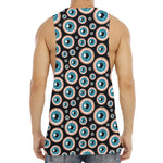 Creepy Eyeball Pattern Print Men's Muscle Tank Top