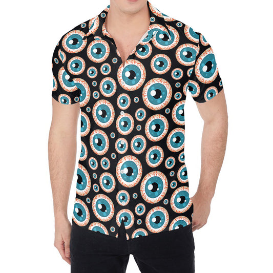 Creepy Eyeball Pattern Print Men's Shirt