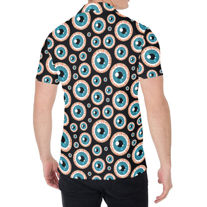 Creepy Eyeball Pattern Print Men's Shirt