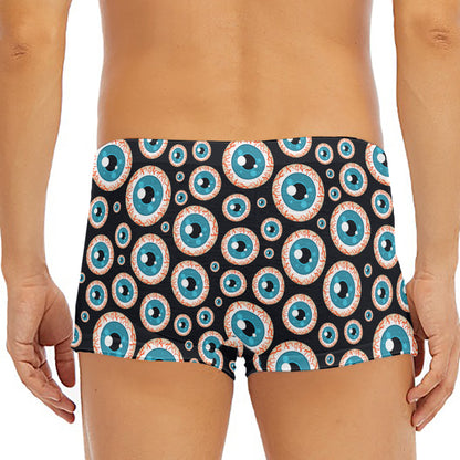 Creepy Eyeball Pattern Print Men's Short Boxer Briefs