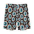 Creepy Eyeball Pattern Print Men's Athletic Shorts