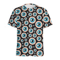 Creepy Eyeball Pattern Print Men's Athletic T-Shirt