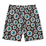 Creepy Eyeball Pattern Print Men's Swim Trunks