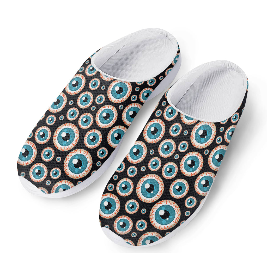 Creepy Eyeball Pattern Print Mesh Casual Shoes