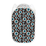 Creepy Eyeball Pattern Print Mesh Laundry Hamper