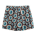 Creepy Eyeball Pattern Print Mesh Shorts