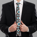 Creepy Eyeball Pattern Print Necktie