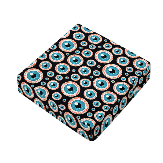 Creepy Eyeball Pattern Print Outdoor Seat Cushion Cover