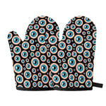 Creepy Eyeball Pattern Print Oven Mitts