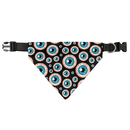 Creepy Eyeball Pattern Print Over The Collar Dog Bandana