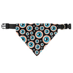 Creepy Eyeball Pattern Print Over The Collar Dog Bandana