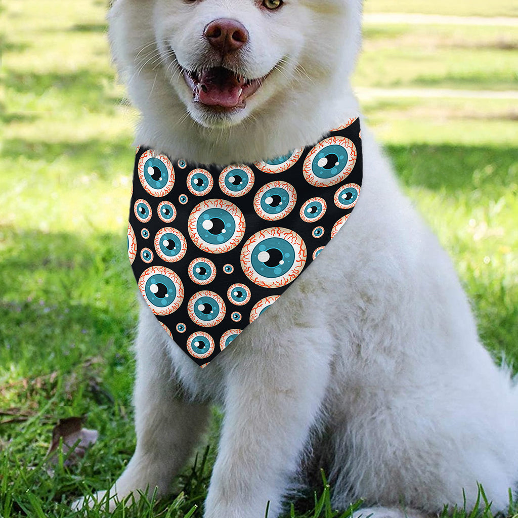 Creepy Eyeball Pattern Print Over The Collar Dog Bandana