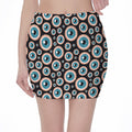 Creepy Eyeball Pattern Print Pencil Mini Skirt
