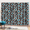 Creepy Eyeball Pattern Print Pencil Pleat Curtains