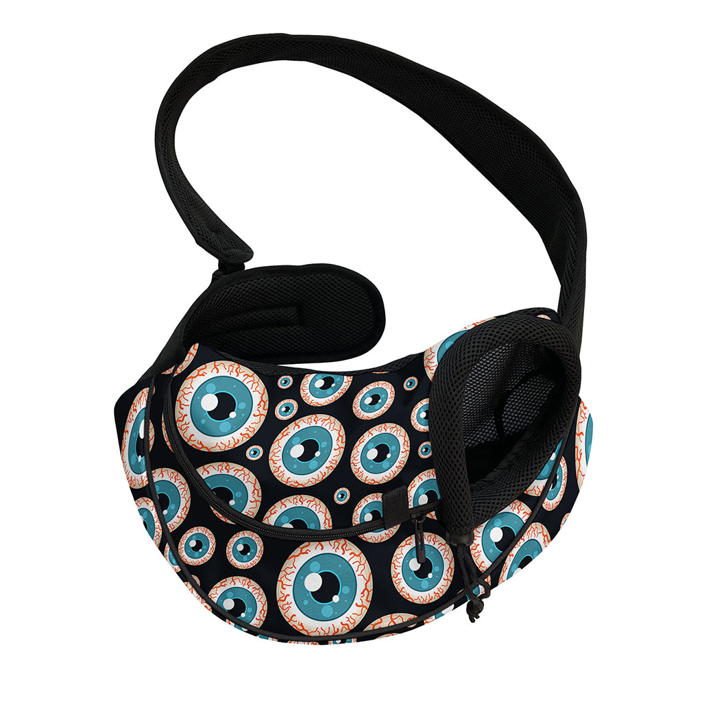 Creepy Eyeball Pattern Print Pet Sling Carrier