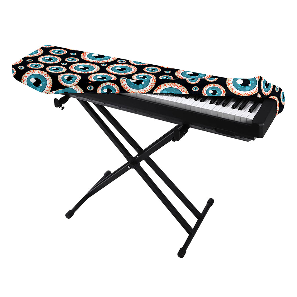 Creepy Eyeball Pattern Print Piano Keyboard Cover