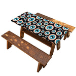 Creepy Eyeball Pattern Print Picnic Table Cover