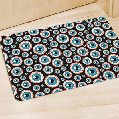 Creepy Eyeball Pattern Print Polyester Doormat