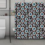 Creepy Eyeball Pattern Print Polyester Shower Curtain