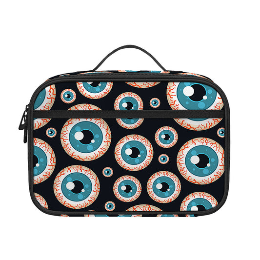 Creepy Eyeball Pattern Print Portable Lunch Bag