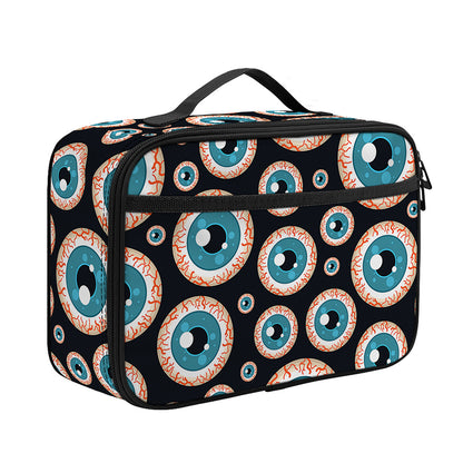 Creepy Eyeball Pattern Print Portable Lunch Bag