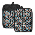 Creepy Eyeball Pattern Print Pot Holders With Pocket