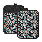 Creepy Eyeball Pattern Print Pot Holders With Pocket
