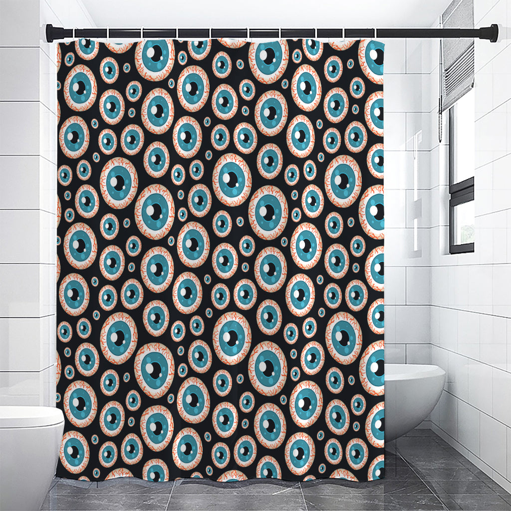 Creepy Eyeball Pattern Print Premium Shower Curtain