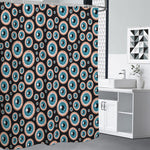 Creepy Eyeball Pattern Print Premium Shower Curtain