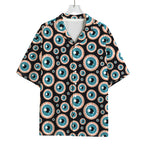 Creepy Eyeball Pattern Print Rayon Hawaiian Shirt