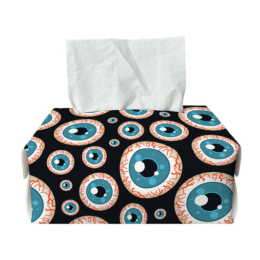 Creepy Eyeball Pattern Print Rectangle Tissue Box Cover