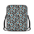 Creepy Eyeball Pattern Print Rectangular Crossbody Bag