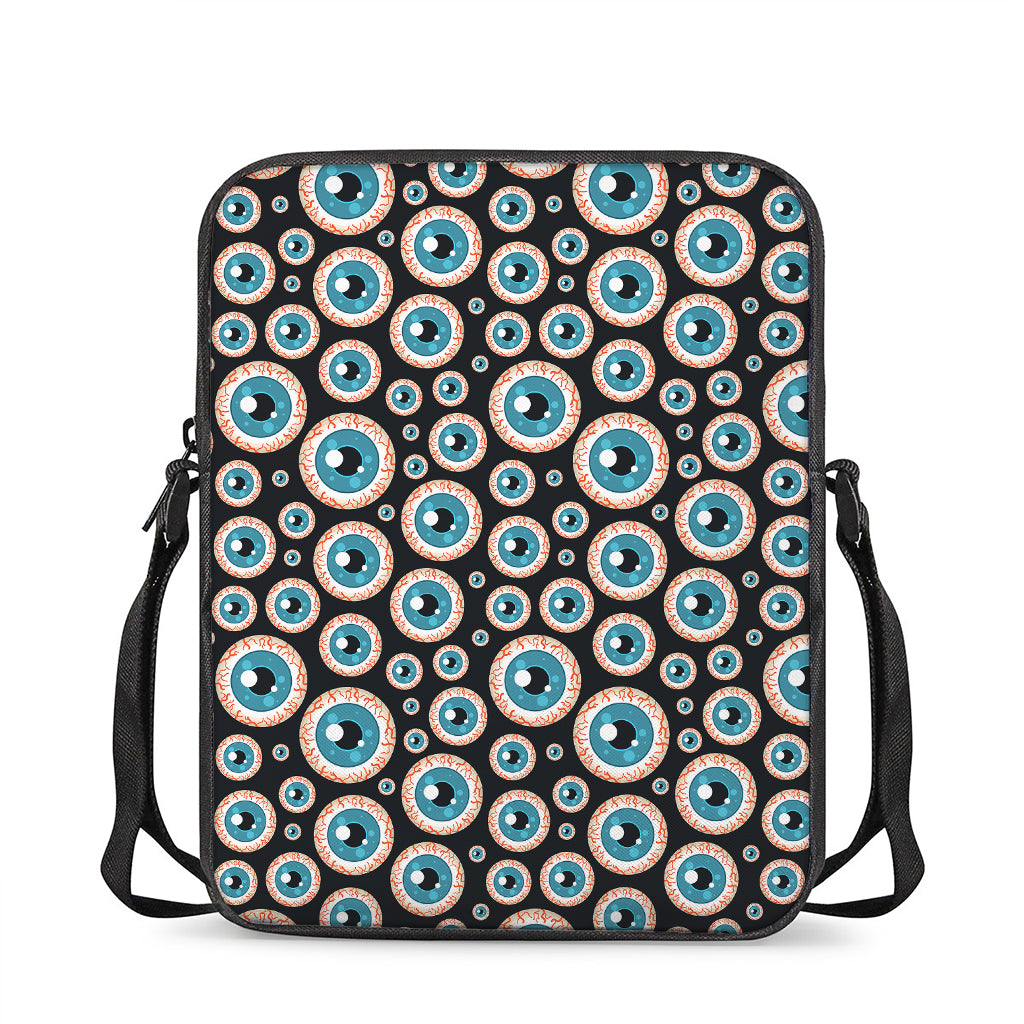 Creepy Eyeball Pattern Print Rectangular Crossbody Bag