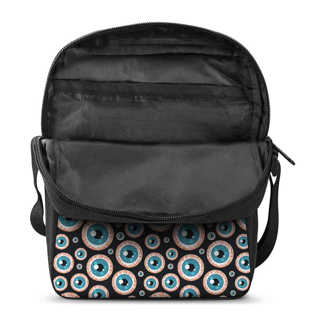 Creepy Eyeball Pattern Print Rectangular Crossbody Bag