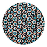 Creepy Eyeball Pattern Print Round Blanket