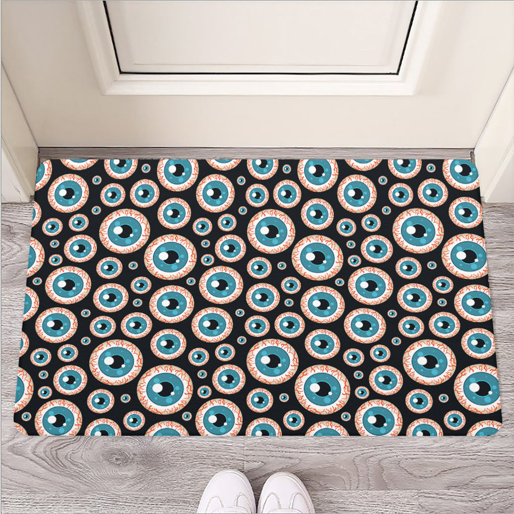 Creepy Eyeball Pattern Print Rubber Doormat