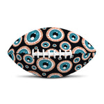 Creepy Eyeball Pattern Print Rugby Ball