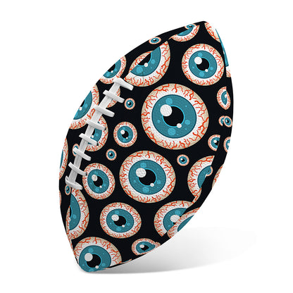 Creepy Eyeball Pattern Print Rugby Ball