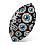 Creepy Eyeball Pattern Print Rugby Ball