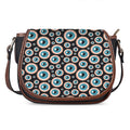 Creepy Eyeball Pattern Print Saddle Bag