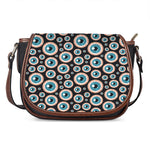 Creepy Eyeball Pattern Print Saddle Bag