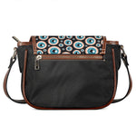 Creepy Eyeball Pattern Print Saddle Bag