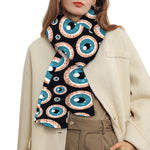 Creepy Eyeball Pattern Print Scarf