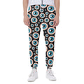Creepy Eyeball Pattern Print Joggers
