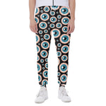 Creepy Eyeball Pattern Print Scuba Joggers