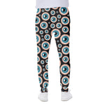 Creepy Eyeball Pattern Print Scuba Joggers