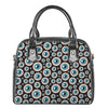 Creepy Eyeball Pattern Print Shoulder Handbag