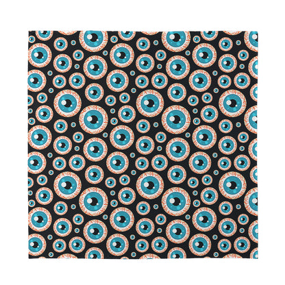 Creepy Eyeball Pattern Print Silk Bandana