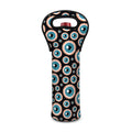 Creepy Eyeball Pattern Print Single Neoprene Wine Tote